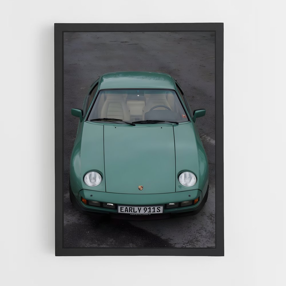 Poster Porsche Émeraude (vue 2)